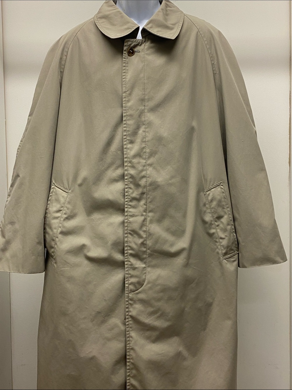 Brooks Brothers Vintage Classic Men's Tan Trench Coat Raincoat Overcoat